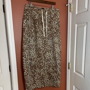 Gap Leopard Print Barrel Jeans